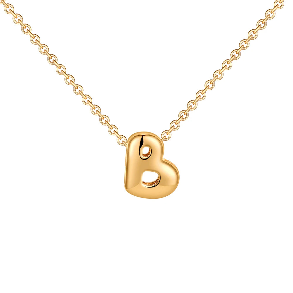 Dainty Mini Bubble Letter Necklace