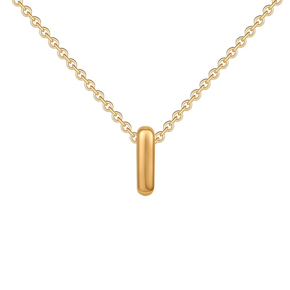 Dainty Mini Bubble Letter Necklace