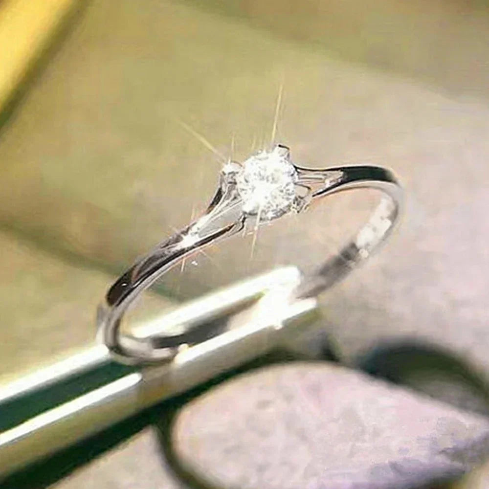 Cubic Zirconia Simple Elegant Female Finger Accessory