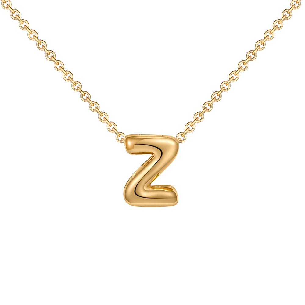 Dainty Mini Bubble Letter Necklace