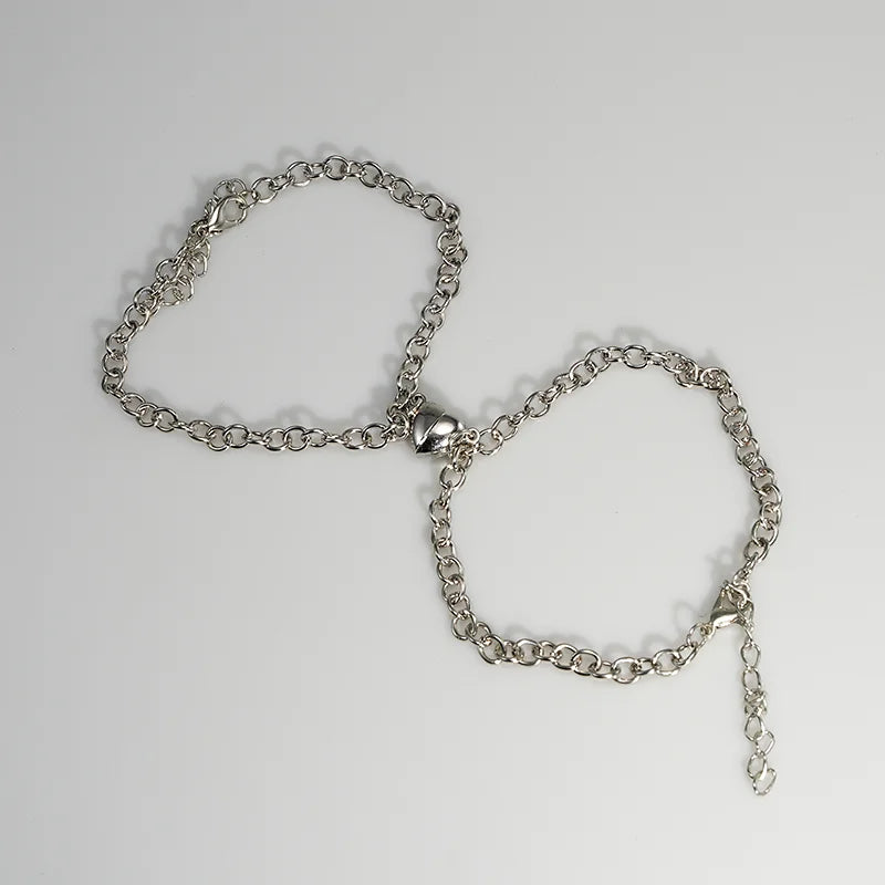 2Pcs/set Magnet Couple Bracelets Heart