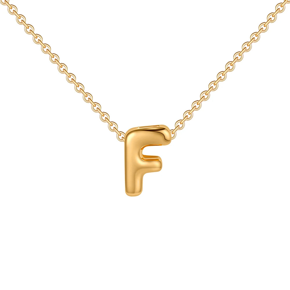 Dainty Mini Bubble Letter Necklace