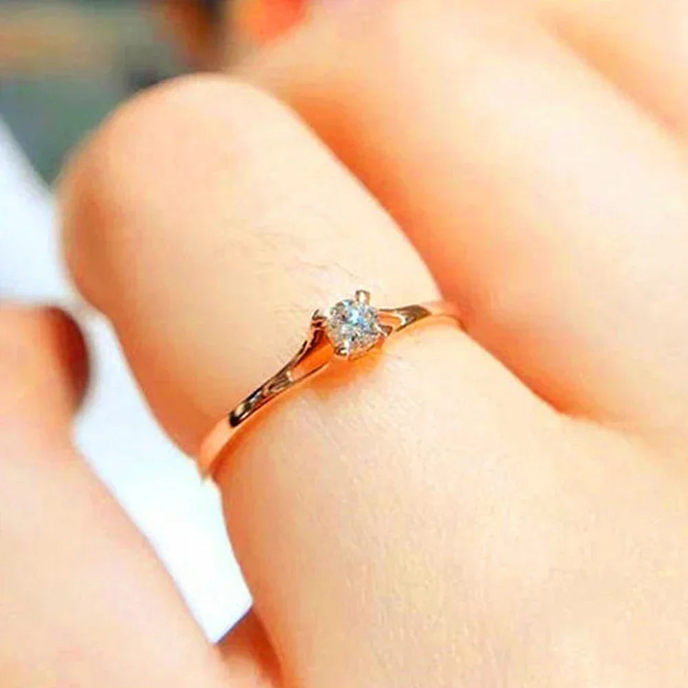 Cubic Zirconia Simple Elegant Female Finger Accessory