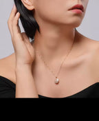 Pearl Button Pendant Necklace