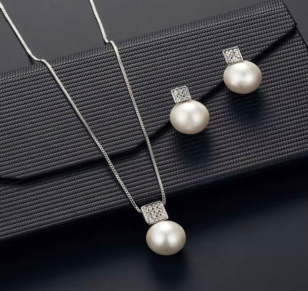 Pearl Stud and Necklace Set