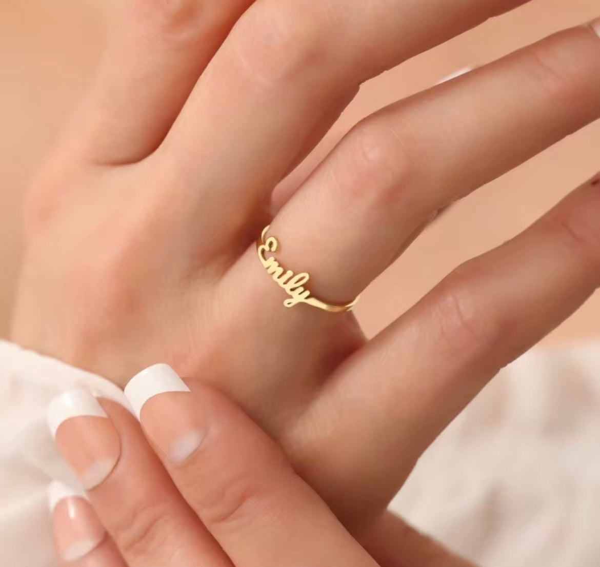 Gold Name Ring