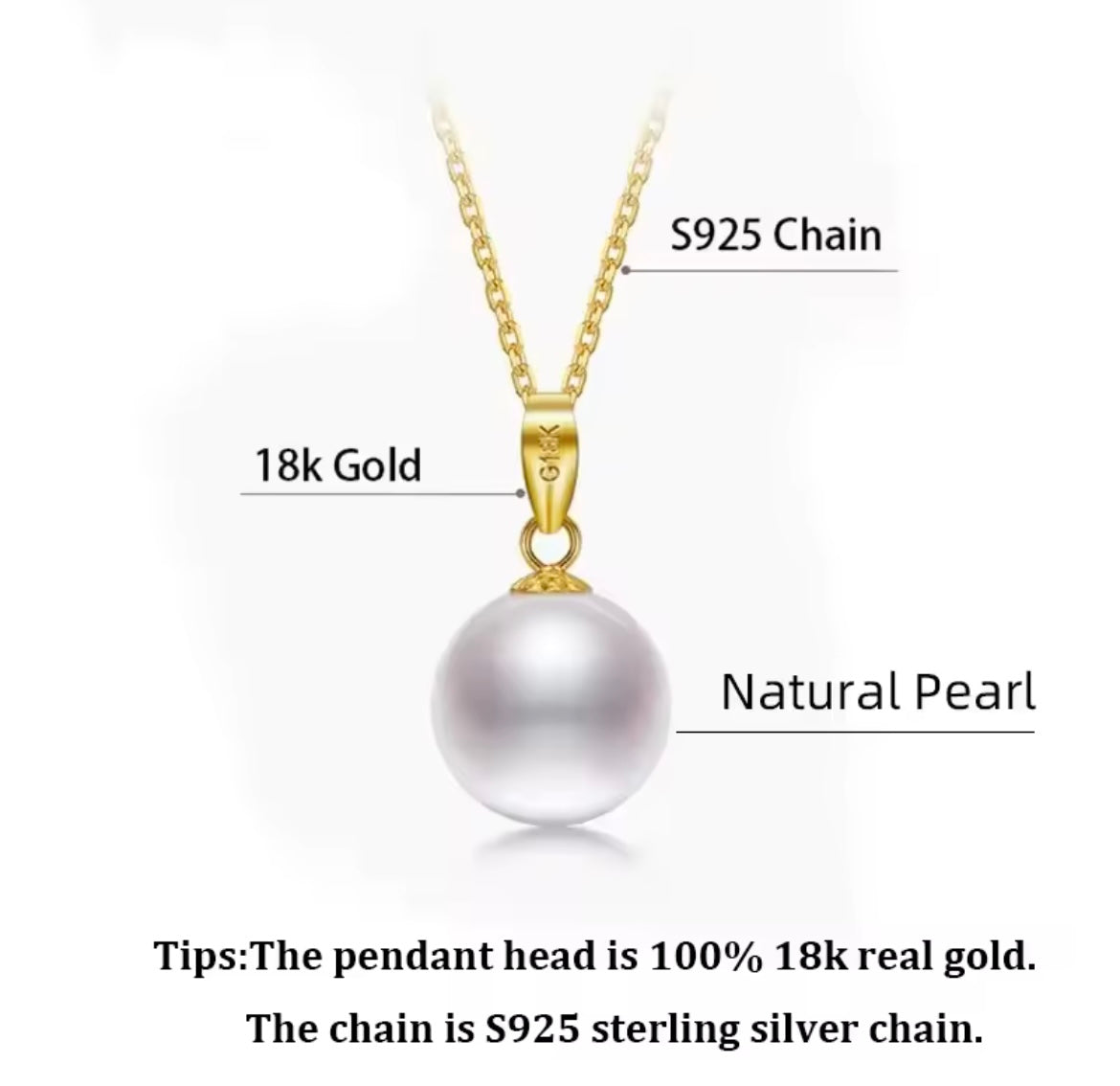 Yellow Gold Freshwater Pearl Necklace