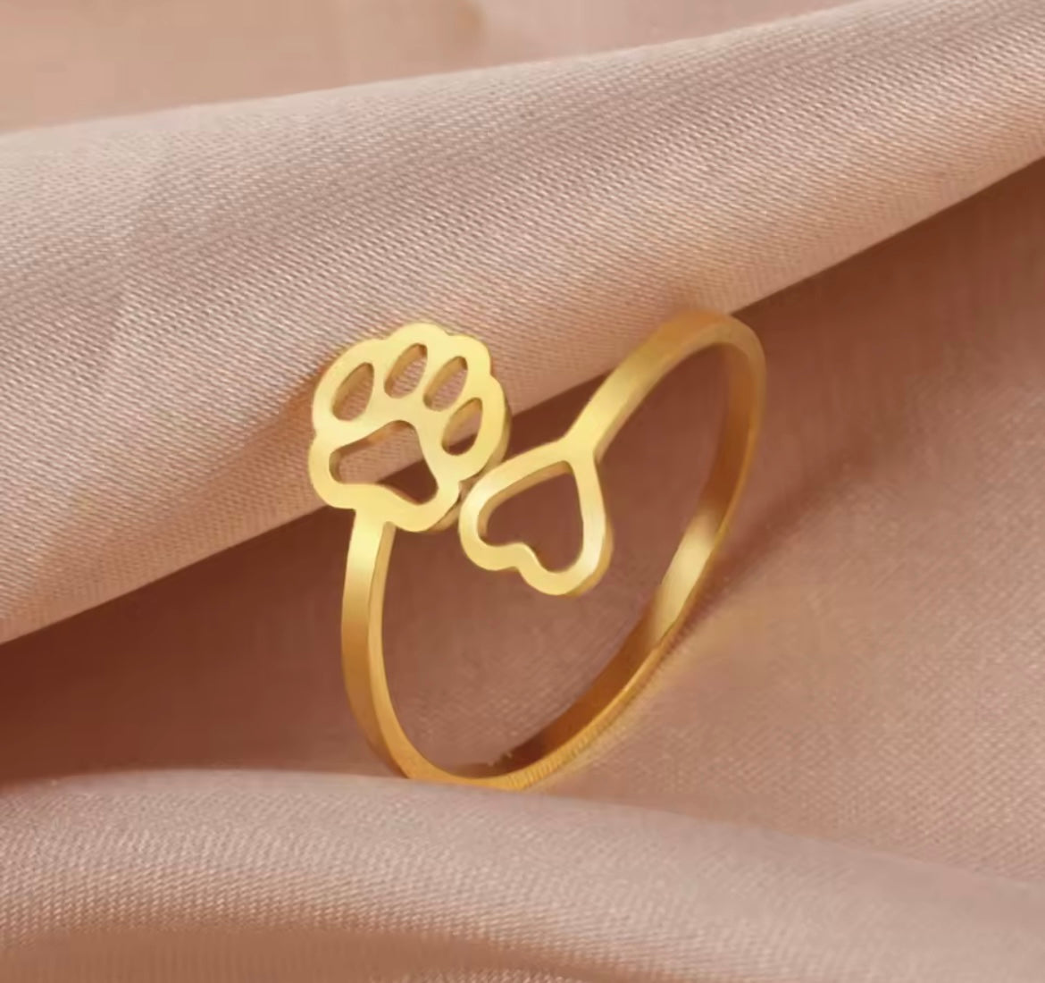 Dog Paw Infinity Ring