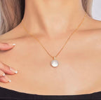 Pearl Button Pendant Necklace