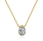 Lumière Pear Moissanite Pendant Necklace