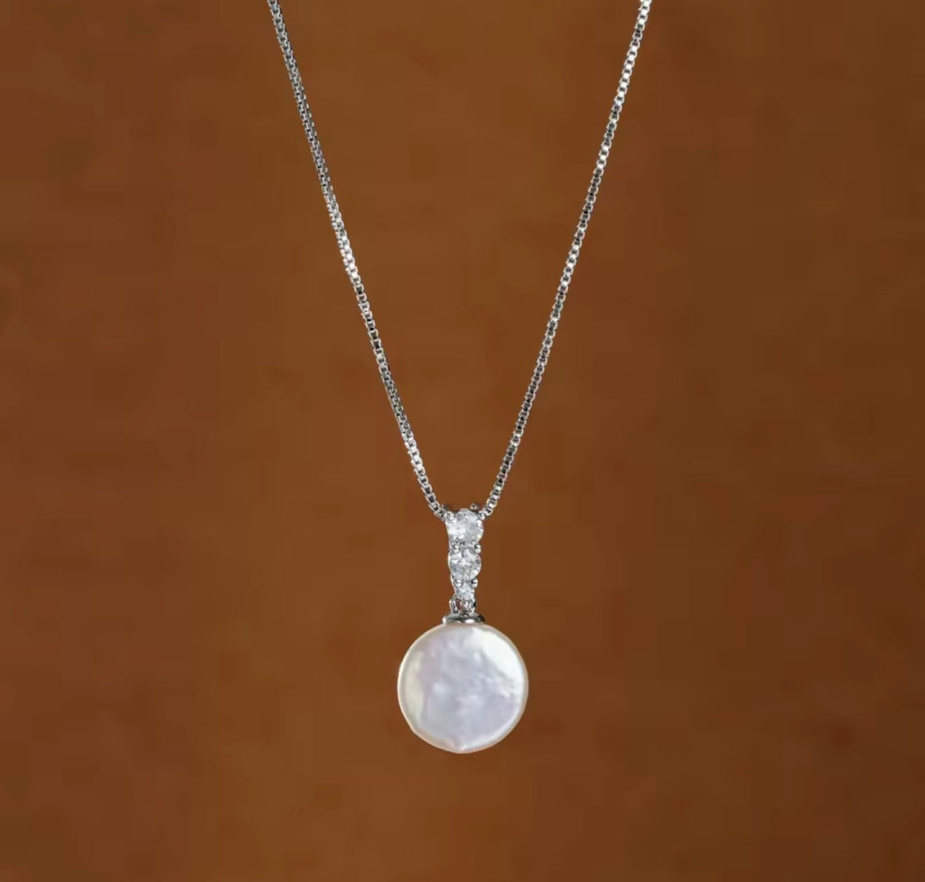 Silver Pearl Necklace