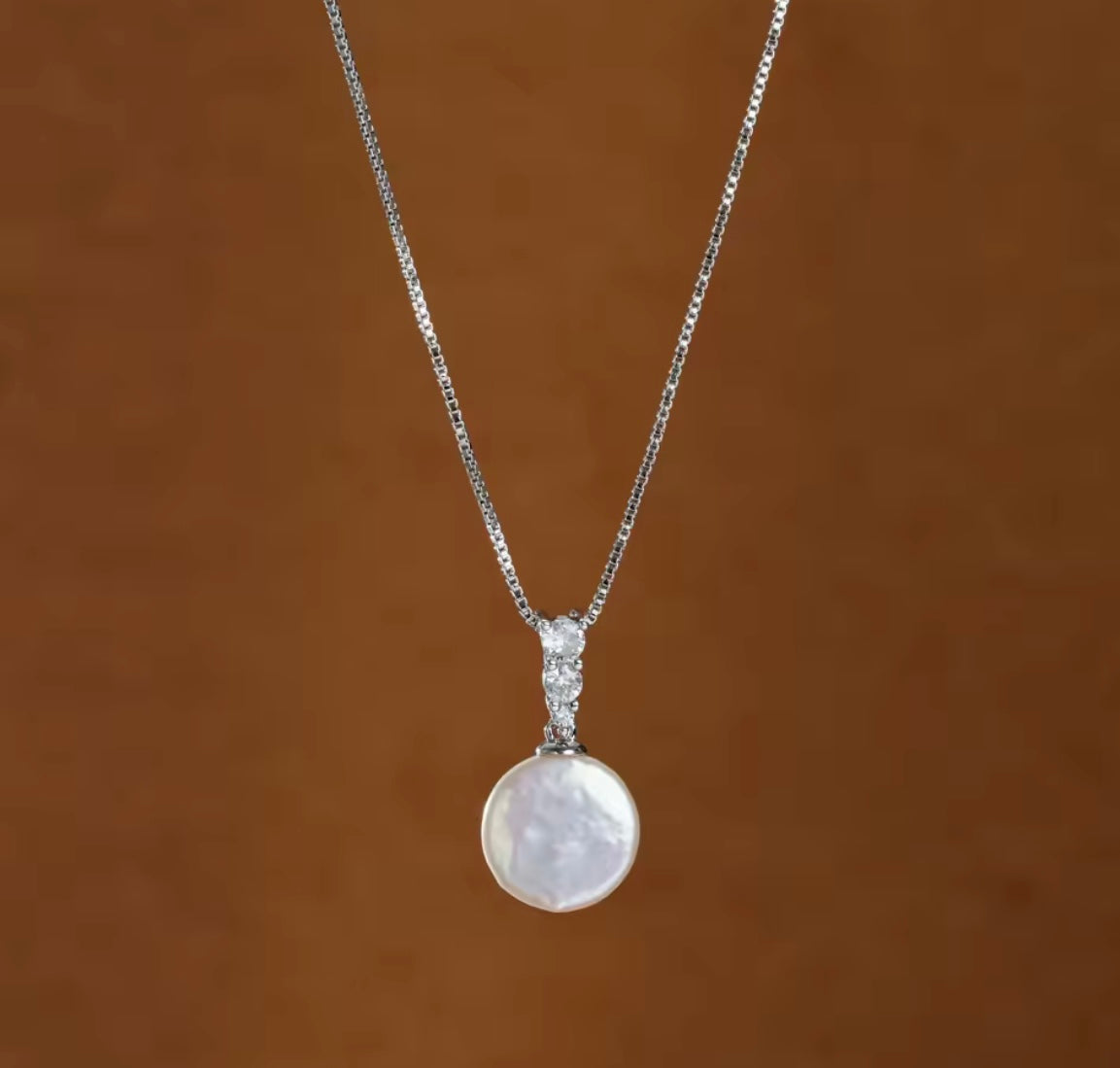 Silver Pearl Necklace