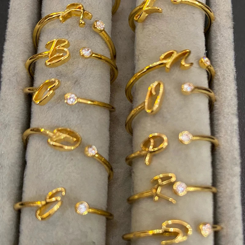 A-Z Initial Rings for Women