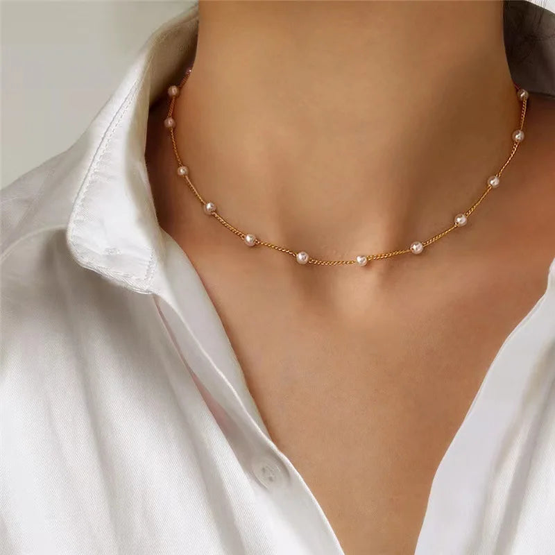 FTCY 3pcs Women's Pearl Necklace Set