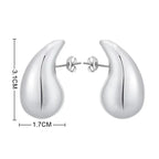 Gold Color Chunky Waterdrop Dupes Drop Earrings for Women