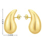 Gold Color Chunky Waterdrop Dupes Drop Earrings for Women