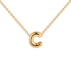 Dainty Mini Bubble Letter Necklace