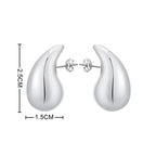 Gold Color Chunky Waterdrop Dupes Drop Earrings for Women