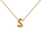 Dainty Mini Bubble Letter Necklace