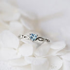 New Love Copper Inlaid Zircon Ring