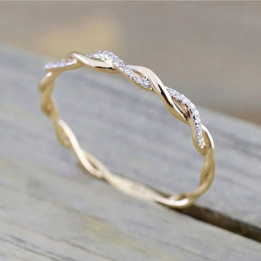 Huitan Simple Stylish Women Thin Rings