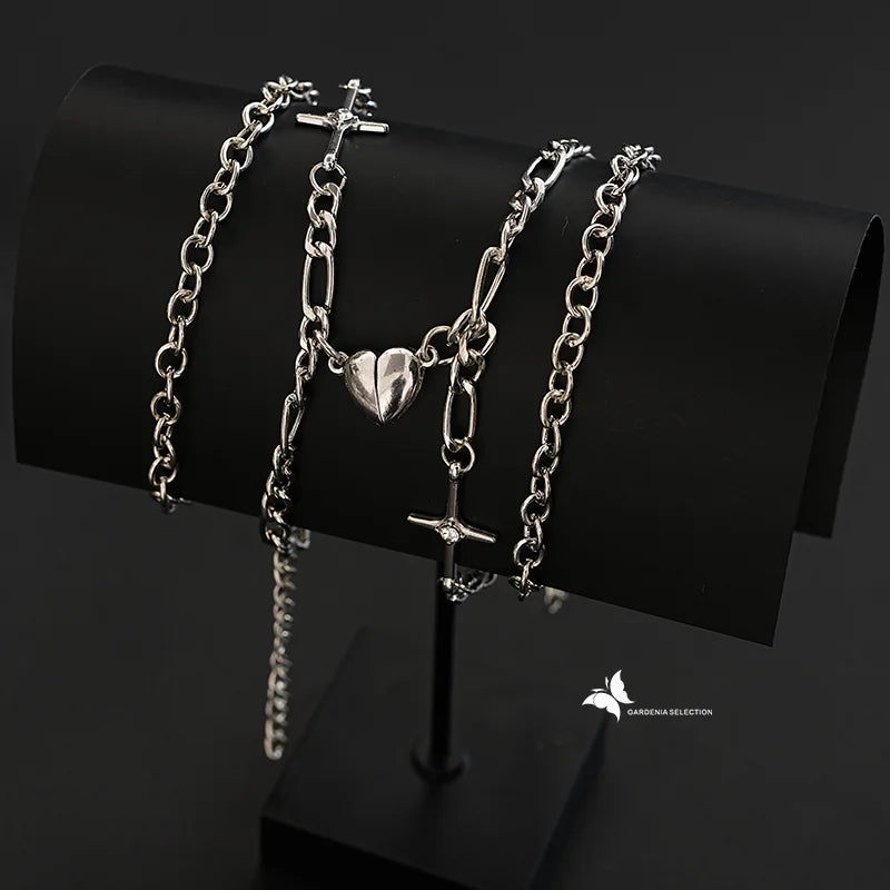 2Pcs/set Magnet Couple Bracelets Heart
