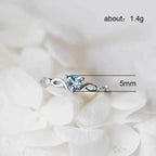 New Love Copper Inlaid Zircon Ring