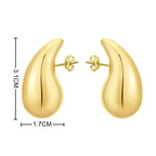 Gold Color Chunky Waterdrop Dupes Drop Earrings for Women