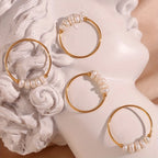 Stainless Steel Gold-Plated Round Rings