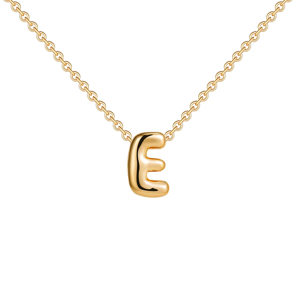 Dainty Mini Bubble Letter Necklace