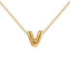 Dainty Mini Bubble Letter Necklace