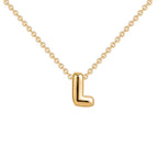 Dainty Mini Bubble Letter Necklace