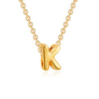 Dainty Mini Bubble Letter Necklace