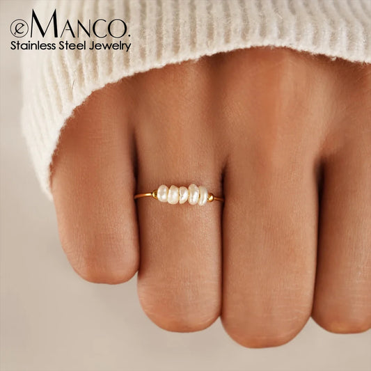 Stainless Steel Gold-Plated Round Rings