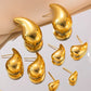 Gold Color Chunky Waterdrop Dupes Drop Earrings for Women