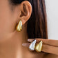 Gold Color Chunky Waterdrop Dupes Drop Earrings for Women