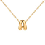 Dainty Mini Bubble Letter Necklace