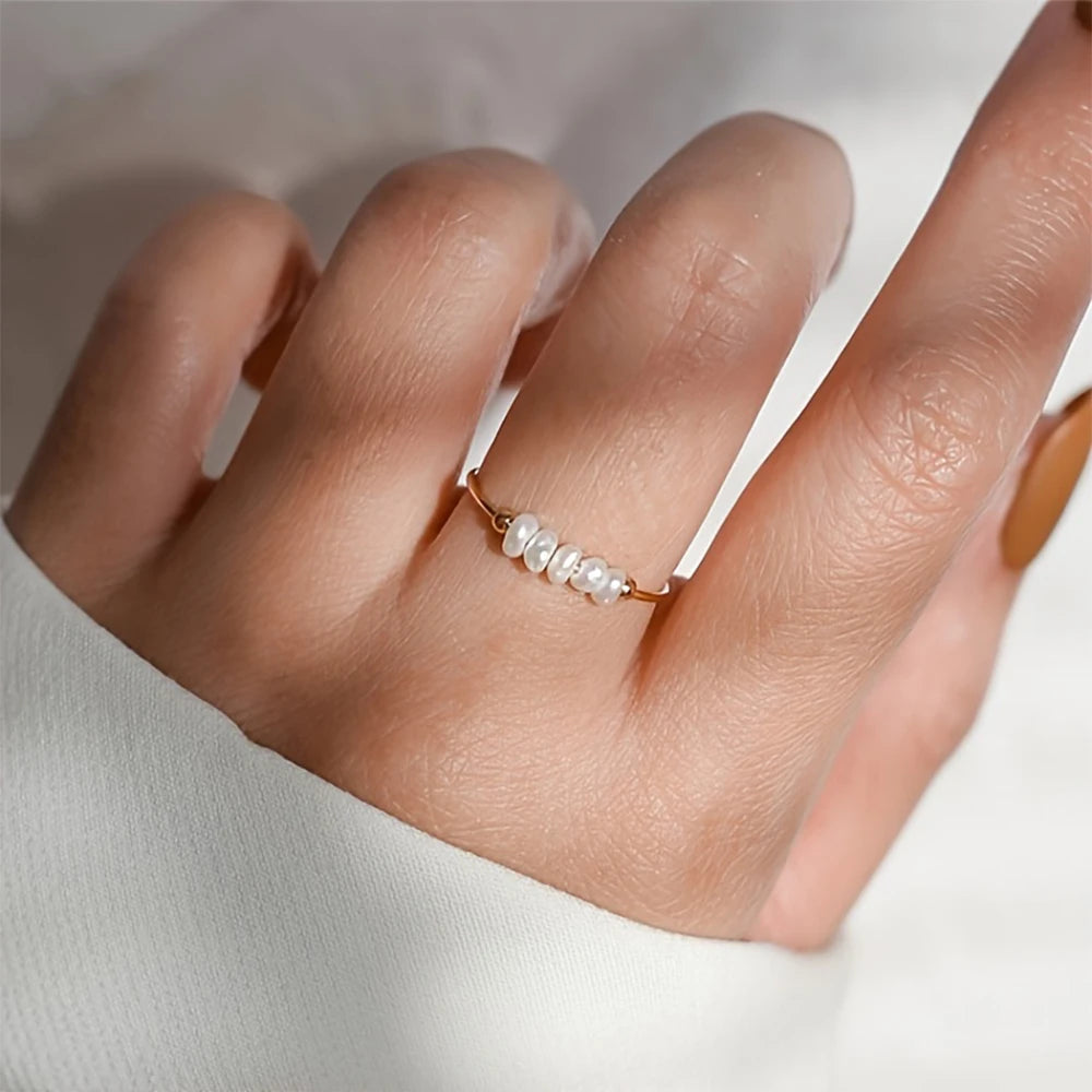Stainless Steel Gold-Plated Round Rings