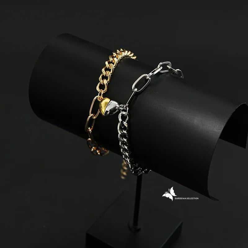 2Pcs/set Magnet Couple Bracelets Heart