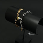 2Pcs/set Magnet Couple Bracelets Heart