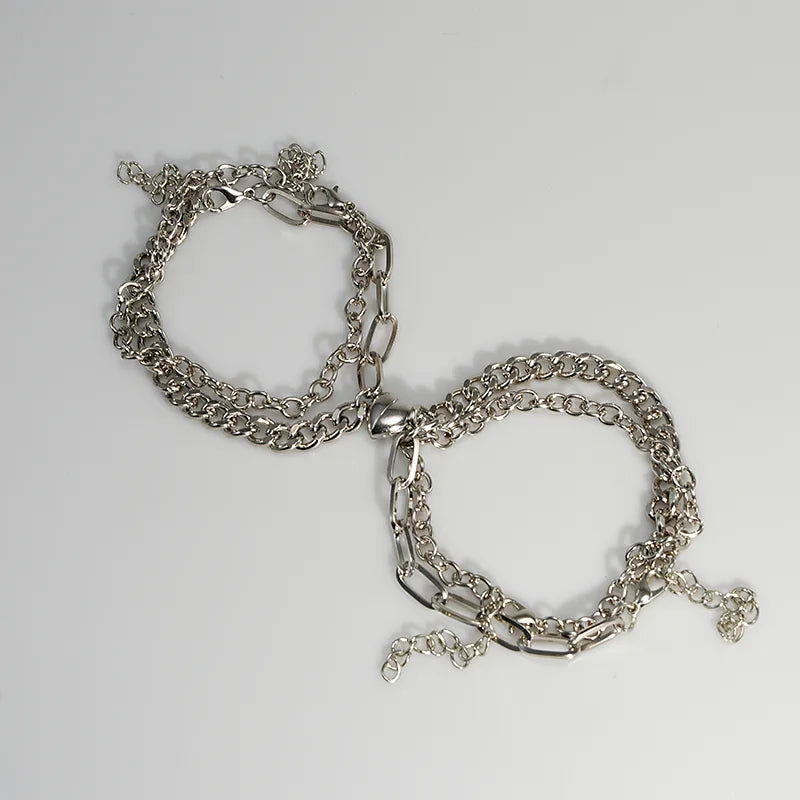 2Pcs/set Magnet Couple Bracelets Heart