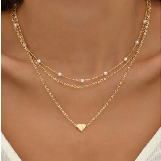 FTCY 3pcs Women's Pearl Necklace Set