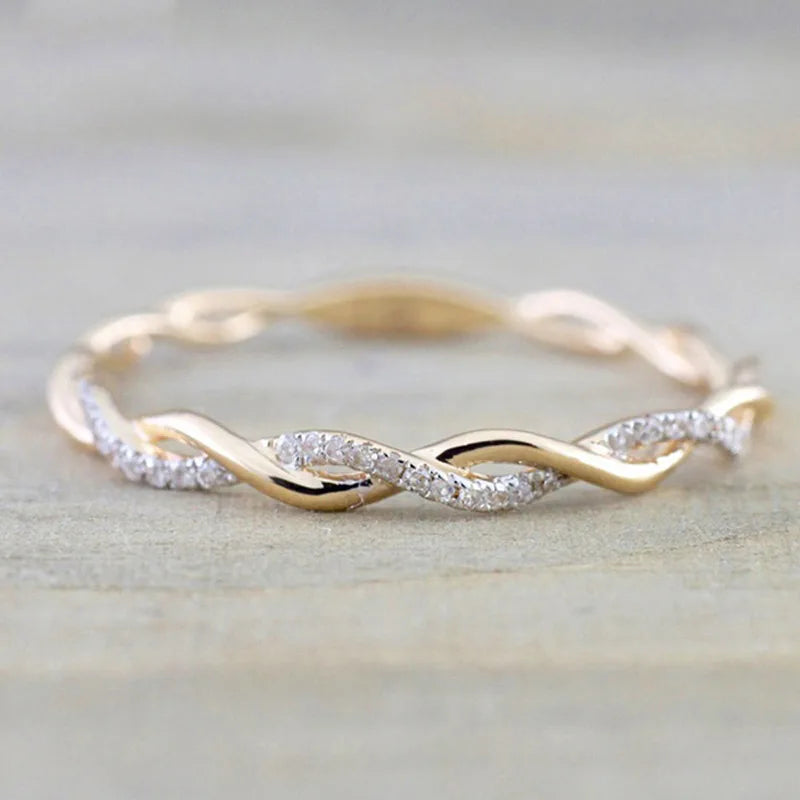 Huitan Simple Stylish Women Thin Rings