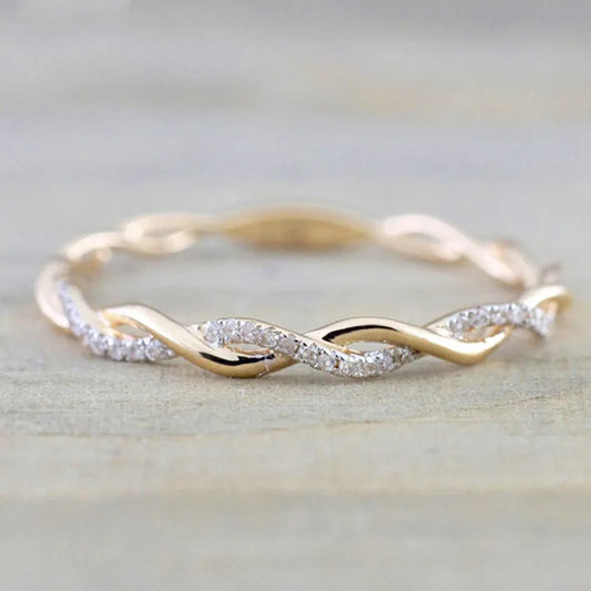 Huitan Simple Stylish Women Thin Rings