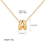 Dainty Mini Bubble Letter Necklace