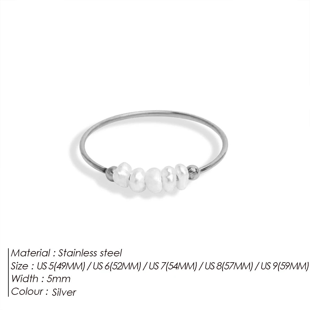 Stainless Steel Gold-Plated Round Rings