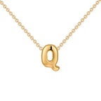Dainty Mini Bubble Letter Necklace
