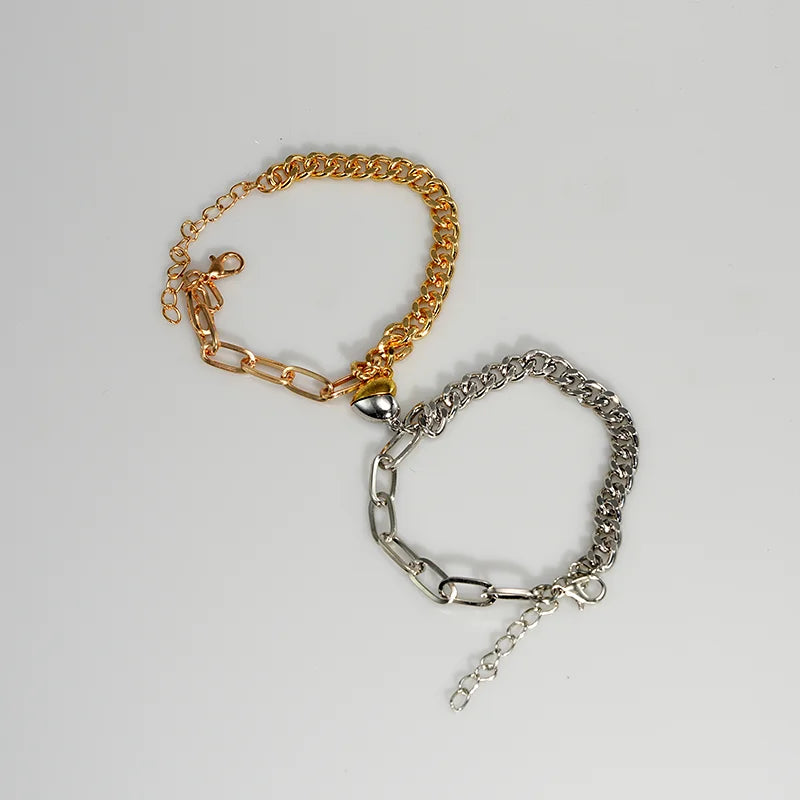 2Pcs/set Magnet Couple Bracelets Heart